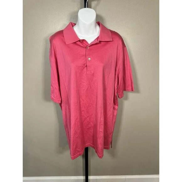 Peter Millar Seaside Wash Polo Shirt Mens XL Pink Golf Soft Casual - Picture 1 of 9